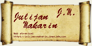 Julijan Makarin vizit kartica